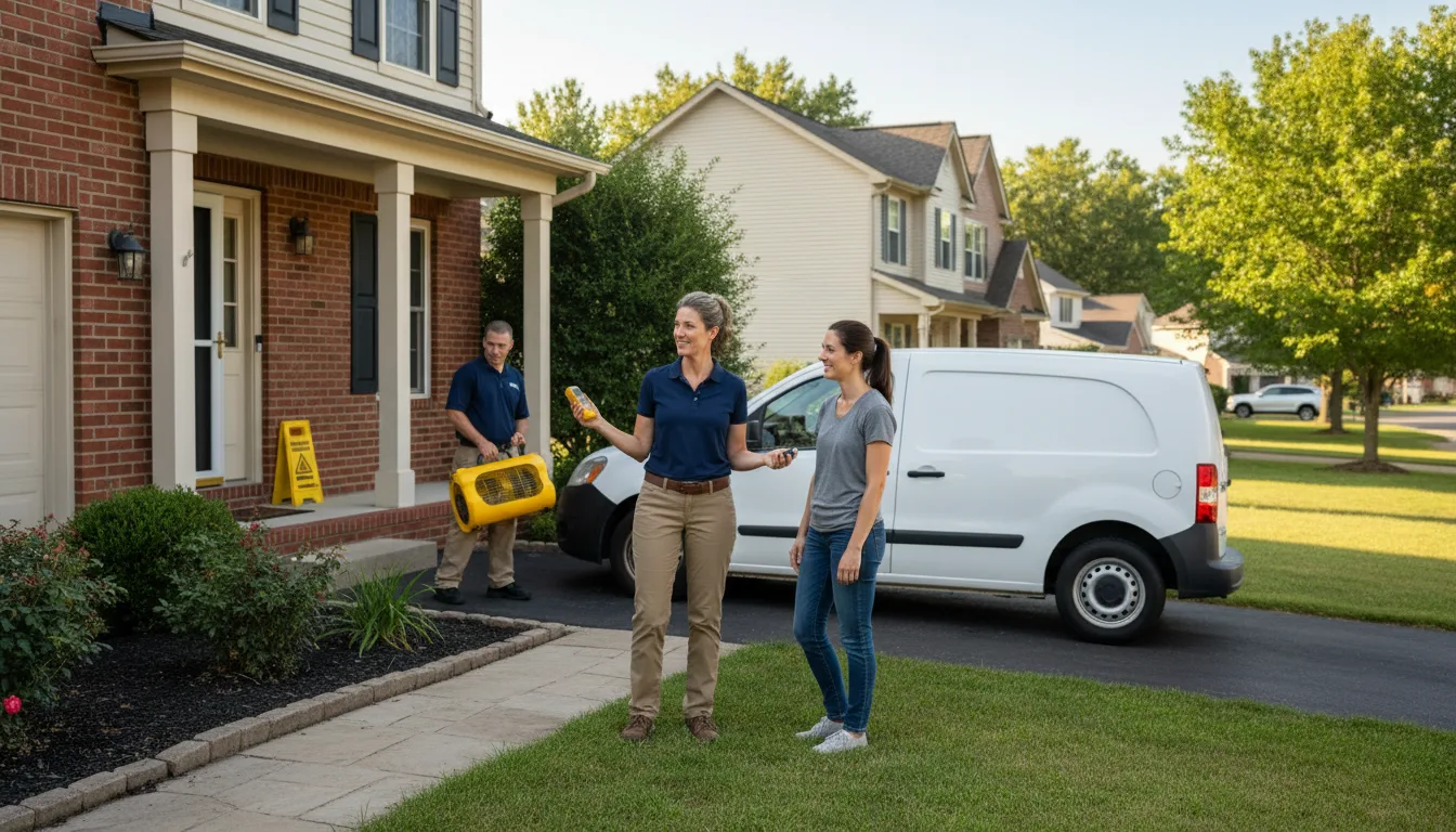 Residential water damage restoration in Allison, PA